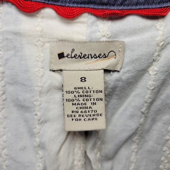 Elevenses Anthropologie Ruffle Button Top Womens 8 Dainty Festival Prairie Boho - Picture 4 of 11